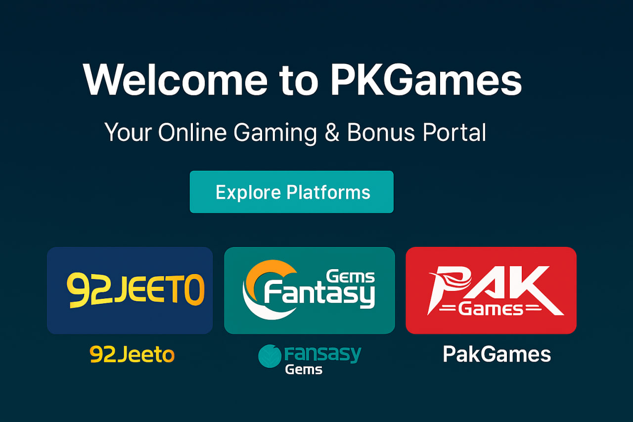 pkgames online gaming bonuses homepage banner